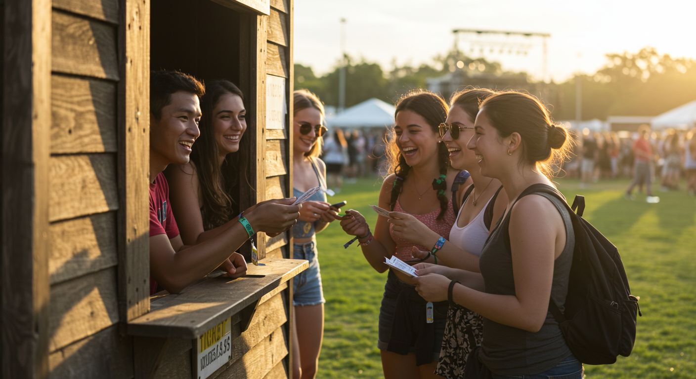 Estudantes Comprando Ingressos